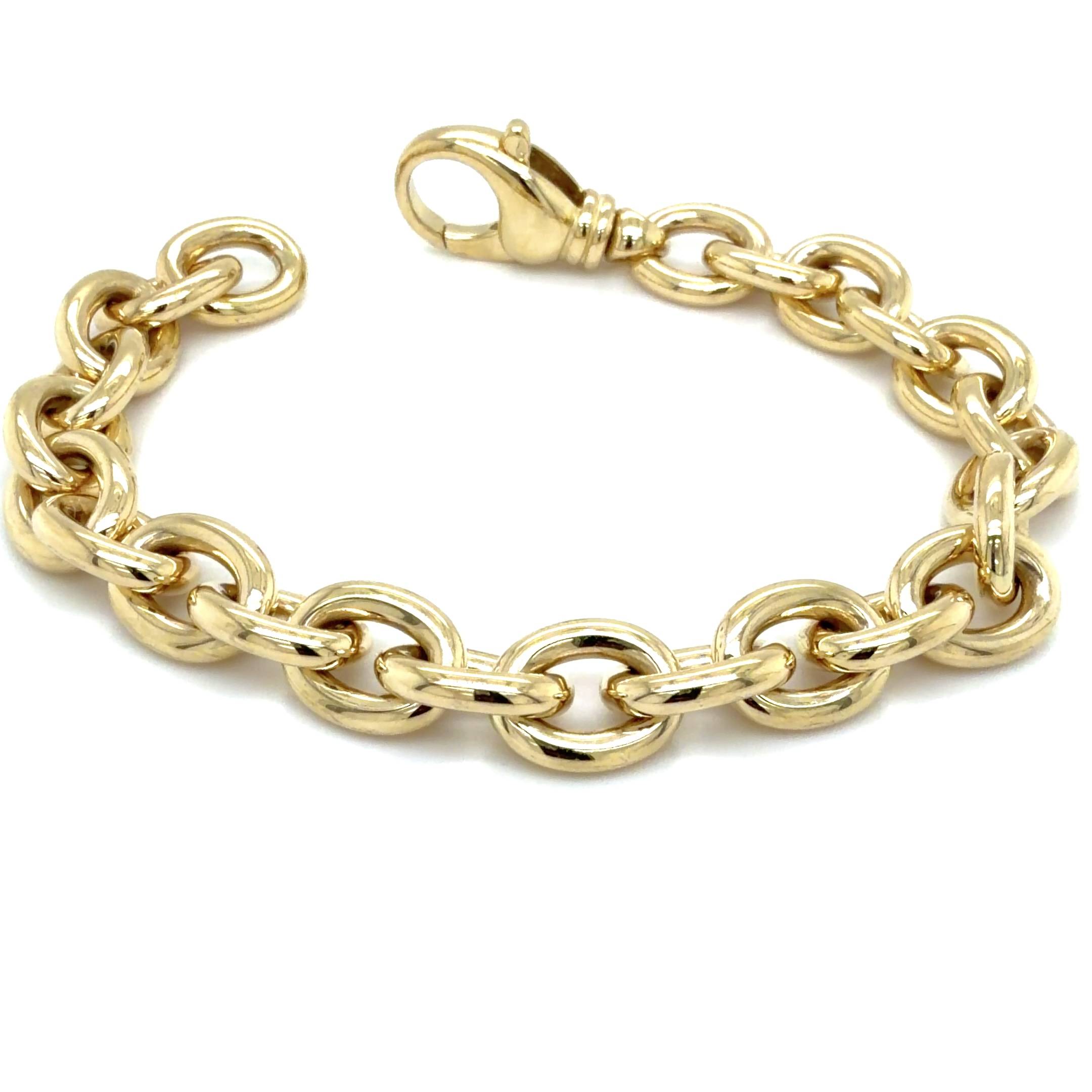 Jasseron armband 14k goud 19cm