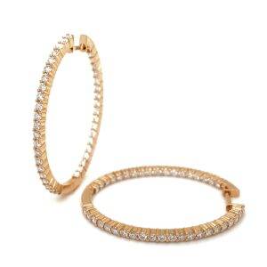 Creolen "Perfect Hoops" 18K roségoud 2,28crt SI H