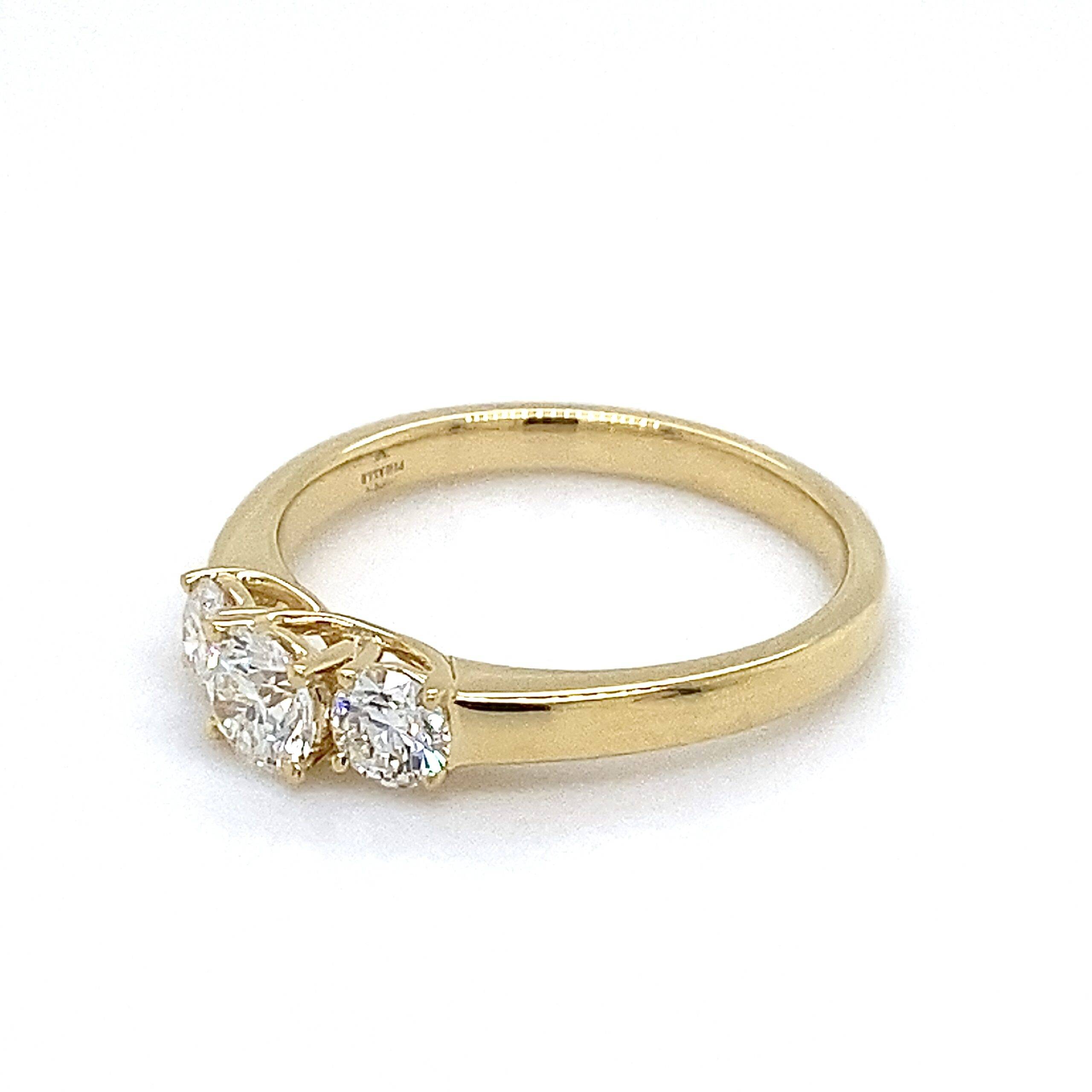 Ring "Trilogy" 18K goud 0.76crt SI H
